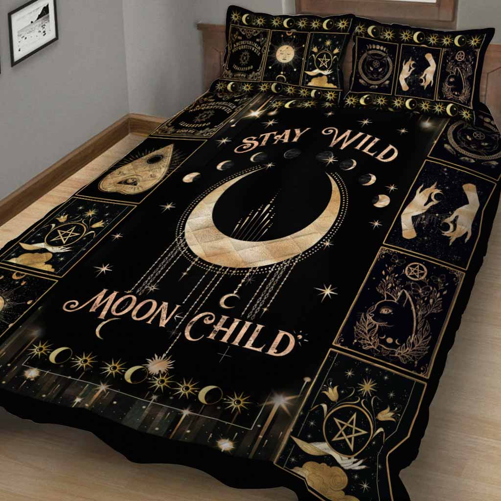 Witch By Nature Moon Child Quilt Set