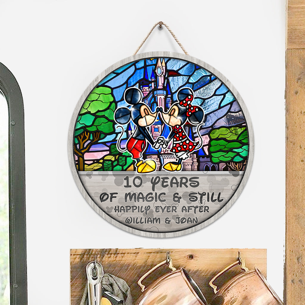 You And Me We Got This - Personalized Mouse Round Wood Sign