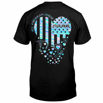 Proud Nurse - Personalized Independence Day T-shirt and Hoodie