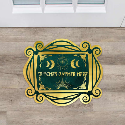A Witch Lives Here - Shaped Doormat