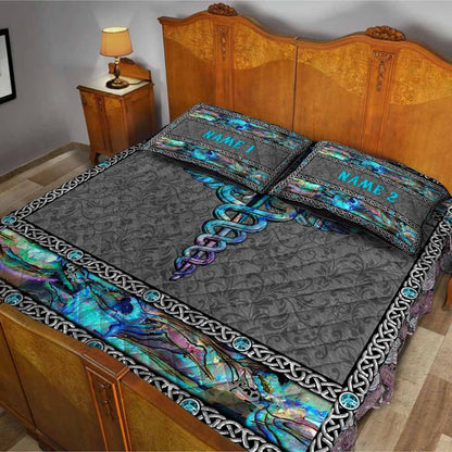 Love My Nurse - Personalized Nurse Quilt Set