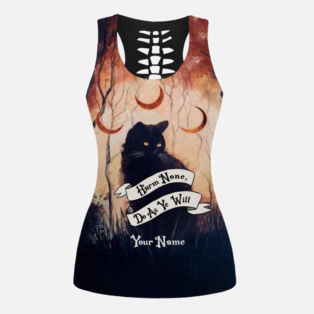 Harm None, Do As Ye Wilt - Personalized Witch Hollow Tank Top and Leggings