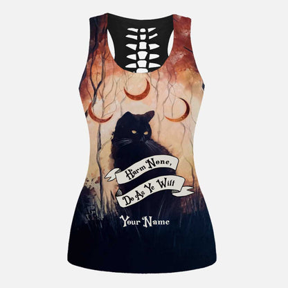 Harm None, Do As Ye Wilt - Personalized Witch Hollow Tank Top and Leggings