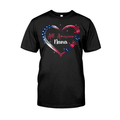 Nana's Heart - Personalized Independence Day T-shirt and Hoodie
