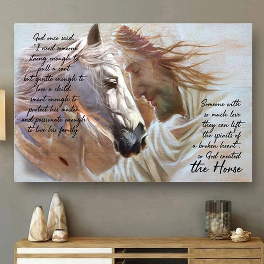 God Created The Horse Horse Canvas And Poster 0523