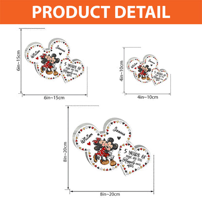 Years Of Magic - Personalized Couple Mouse Custom Shaped Acrylic Plaque