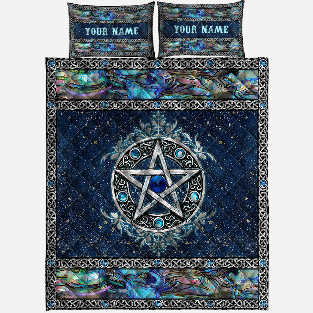 Wicca Sign - Personalized Witch Quilt Set