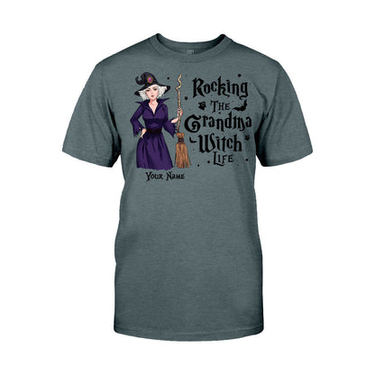 Rocking The Grandma Witch Life - Personalized Witch T-shirt and Hoodie