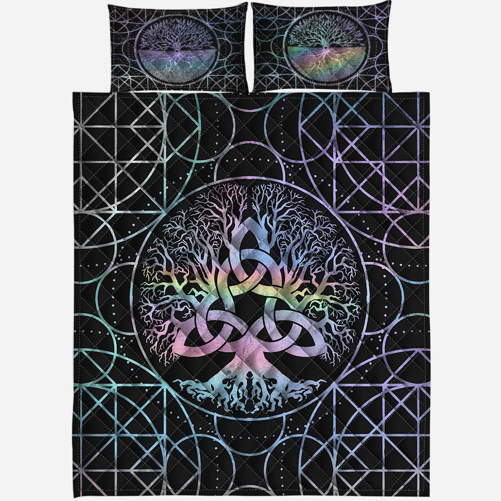 Triquetra Tree Of Life - Witch Quilt Set 0822