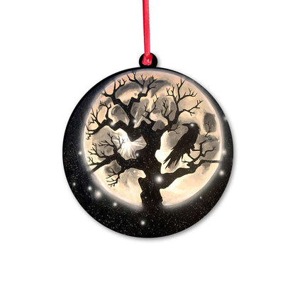 Raven Moon Night - Witch Ornament (Printed On Both Sides) 1022