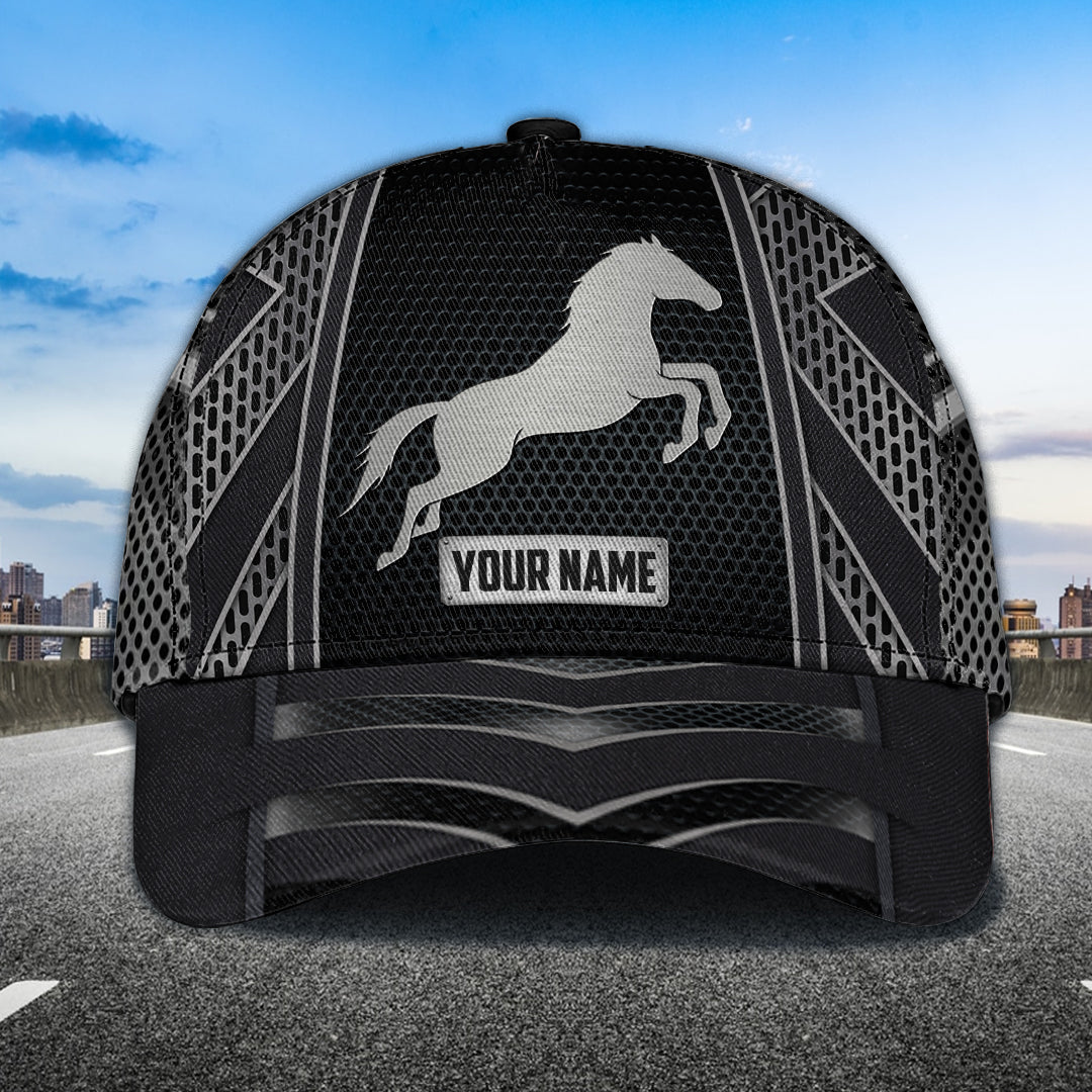 Horse Metal Pattern Personalized Horse Classic Cap 0523