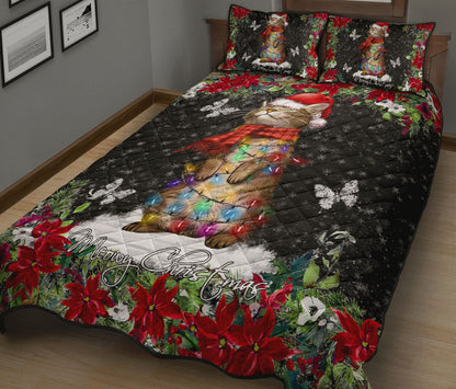 Meowy Christmas Cat  Quilt Set 0622