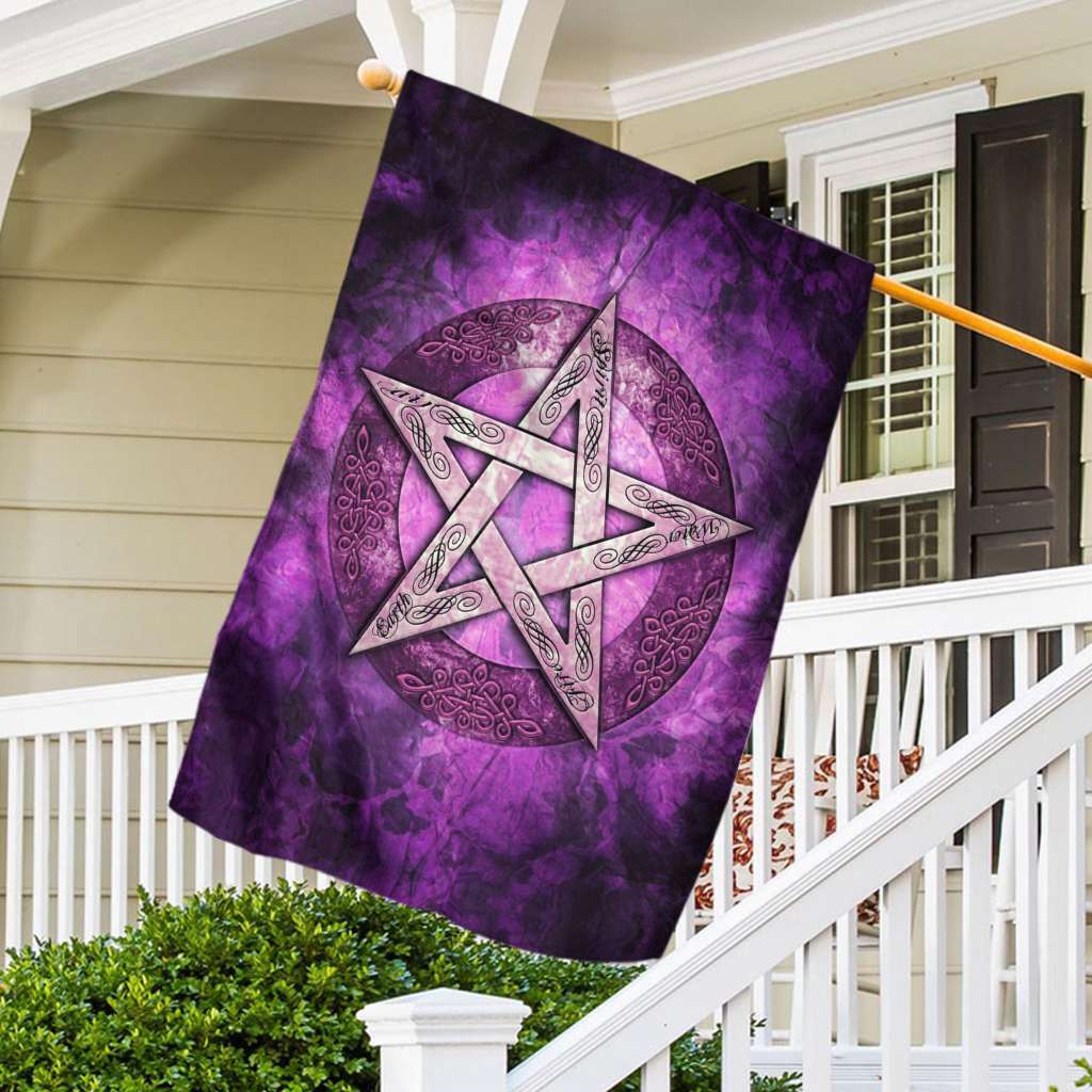 As Above So Below Pentagram Wicca - Witch House Flag 0822