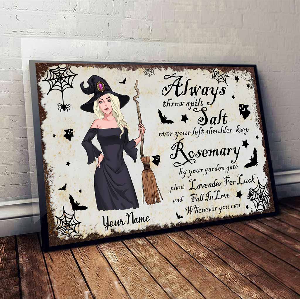 Always Throw Spilt Salt - Personalized Witch Canvas And Poster