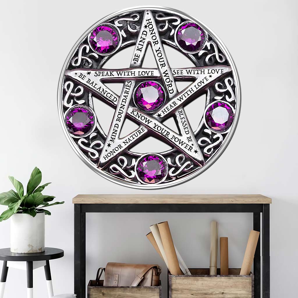 Mystical Pentagram - Witch Cut Metal Sign
