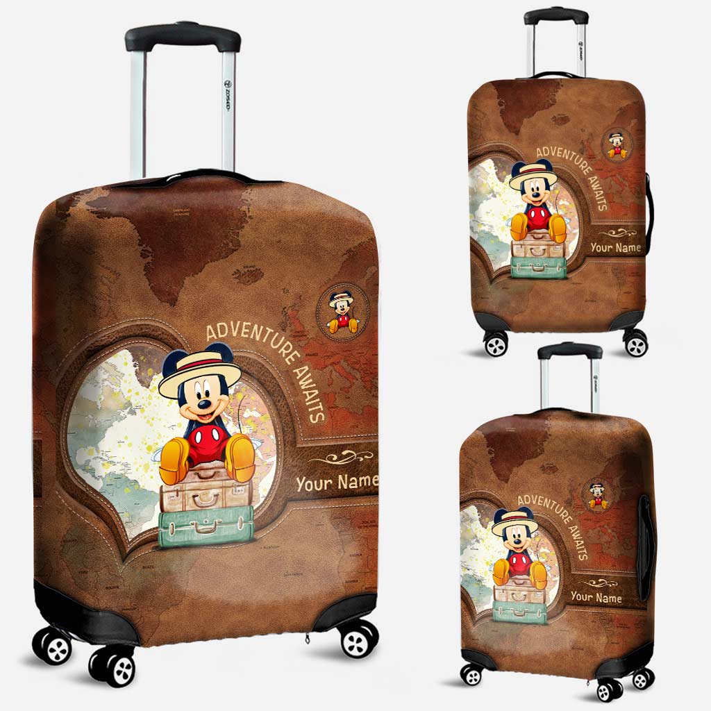 Adventure Awaits - Personalized Mouse Luggage Cover