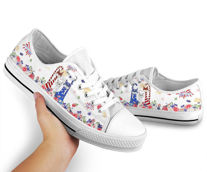 Lovely Cats Independence Day Cat Low Top Shoes 0622