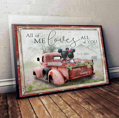 All Of Me Loves All Of You - Personalized Mouse Poster