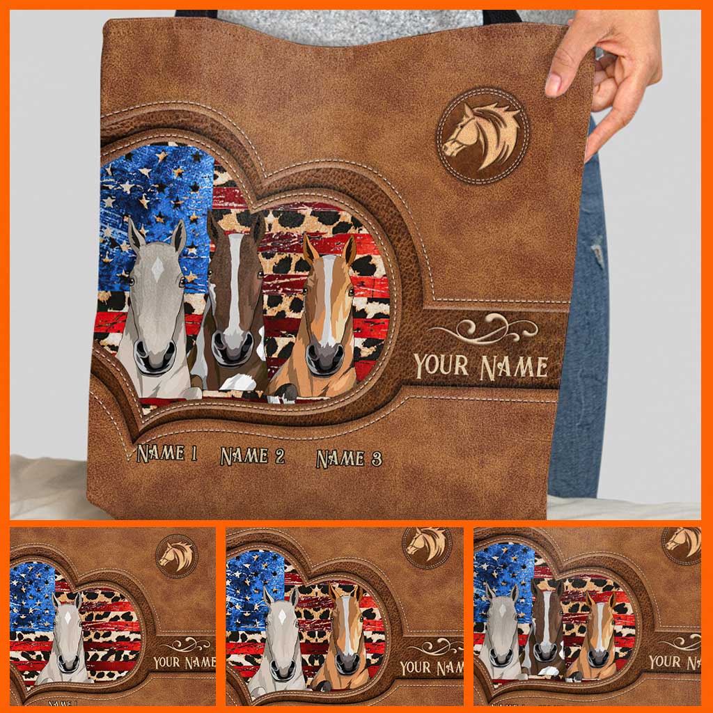 The Horses Of July - Personalized Independence Day Tote Bag