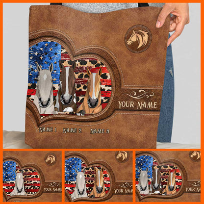 The Horses Of July - Personalized Independence Day Tote Bag