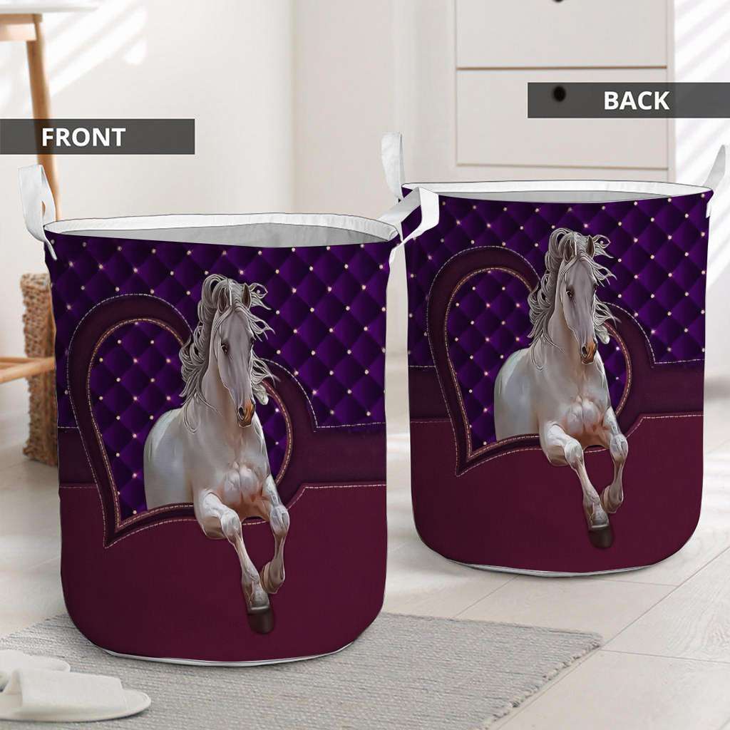 Horse Purple Heart - Horse Riding Lover - Horse Owner Storage Basket 0921