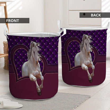 Horse Purple Heart - Horse Riding Lover - Horse Owner Storage Basket 0921