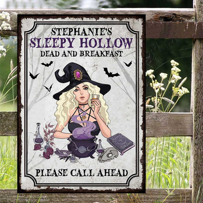 Sleepy Hollow - Personalized Witch Rectangle Metal Sign