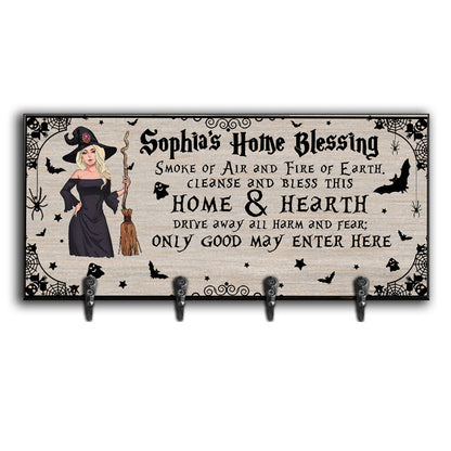 Home Blessing - Personalized Witch Key Rack