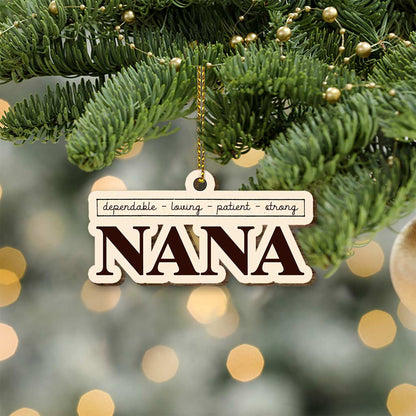 To Our Grandma - Personalized Christmas Grandma Wooden Card Pop Out Ornament