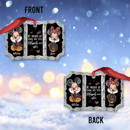 You And Me We Got This - Personalized Christmas Mouse Scalloped Aluminium Ornament (Printed On Both Sides)