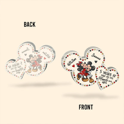 Years Of Magic - Personalized Couple Mouse Custom Shaped Acrylic Plaque