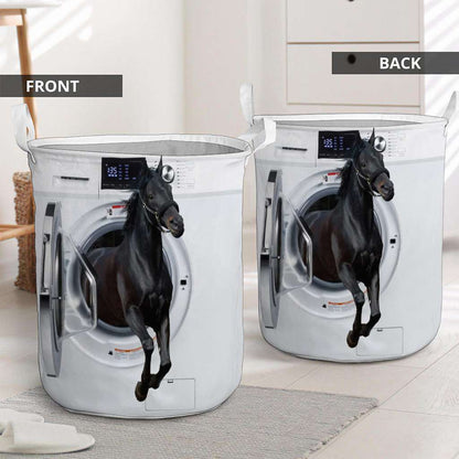 Horse In Washing Machine - Horse Riding Lover - Horse Owner Storage Basket 0921