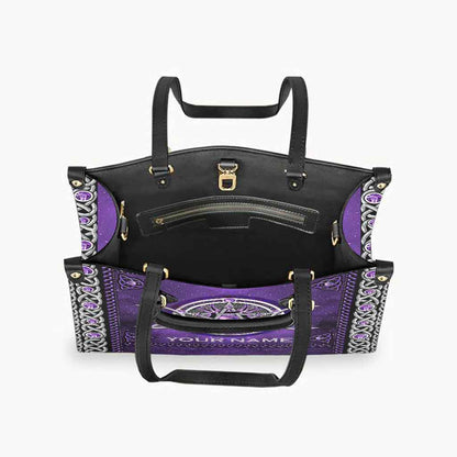 Magic Everyday Triple Moon - Personalized Witch Leather Handbag