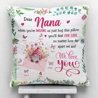 Dear Nana - Personalized Grandma Throw Pillow