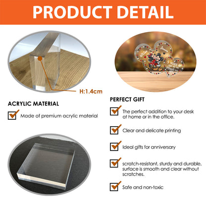 Years Of Magic - Personalized Couple Mouse Custom Shaped Acrylic Plaque