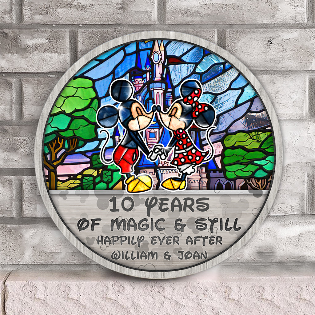 You And Me We Got This - Personalized Mouse Round Wood Sign