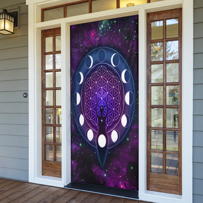 Goddess Moon Wicca - Witch Door sticker 0822