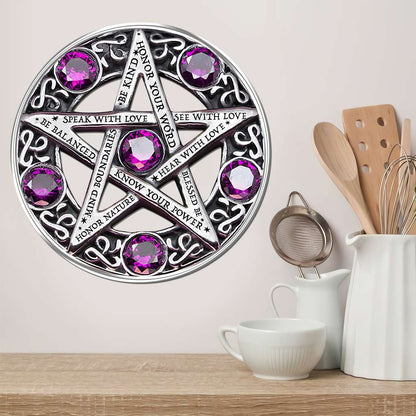 Mystical Pentagram - Witch Cut Metal Sign