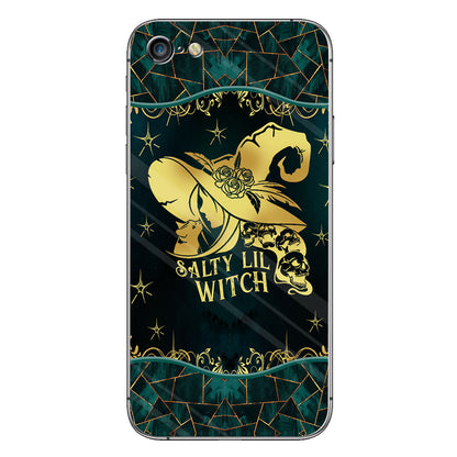 Salty Lil Witch Personalized Gold Green Printed Pattern Phone Case