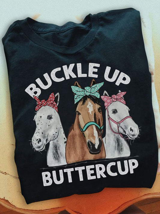 Buckle Up Horse T-shirt and Hoodie 0523