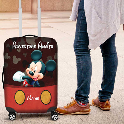 Adventure Awaits - Personalized Mouse Luggage Cover