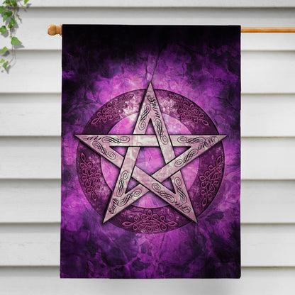 As Above So Below Pentagram Wicca - Witch House Flag 0822