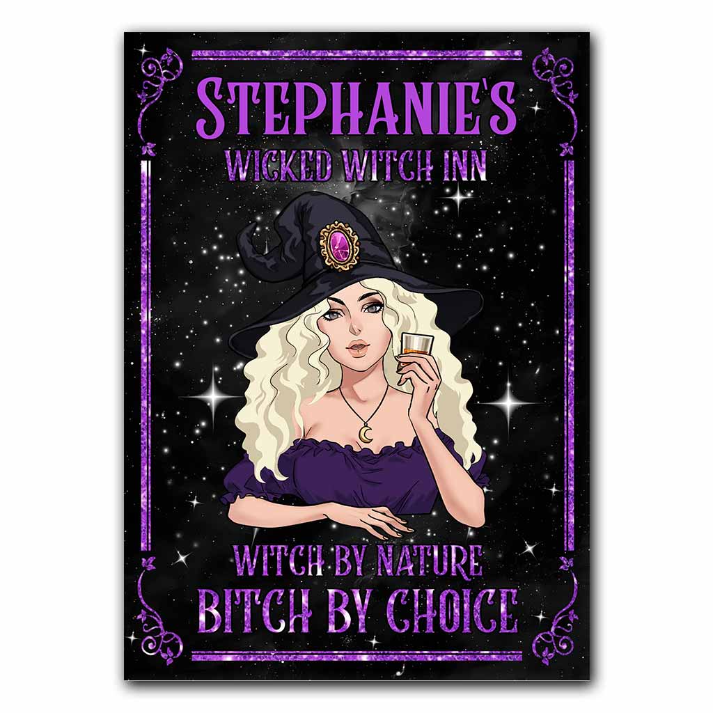 Witch By Nature - Personalized Witch Rectangle Metal Sign