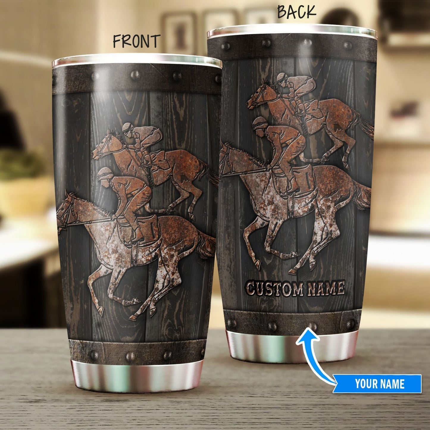 Horse Racing Personalized Horse Tumbler 0523