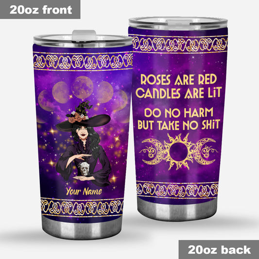 Roses Are Red Candles Are Lit - Personalized Witch Tumbler