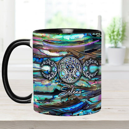 Triple Moon Beautiful Magick - Personalized Witch Accent Mug