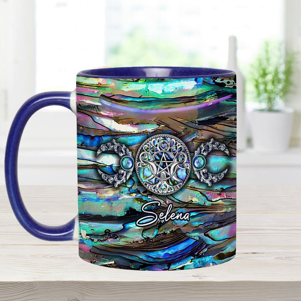 Triple Moon Beautiful Magick - Personalized Witch Accent Mug