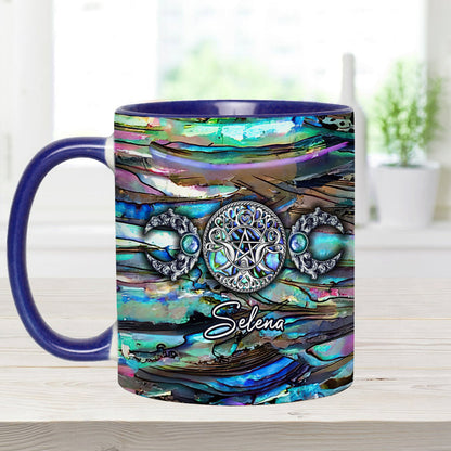 Triple Moon Beautiful Magick - Personalized Witch Accent Mug