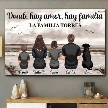 La Familia Para Siempre - Personalized Family Canvas And Poster
