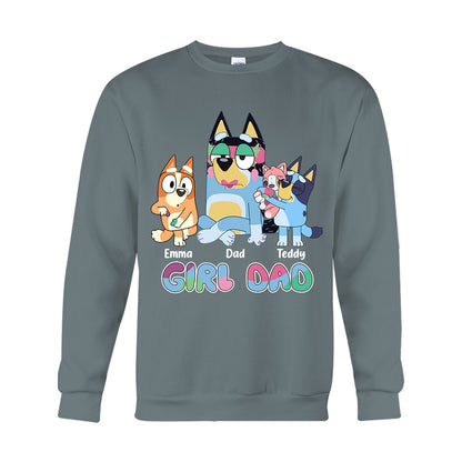 Girl Dad - Personalized Father T-shirt And Hoodie